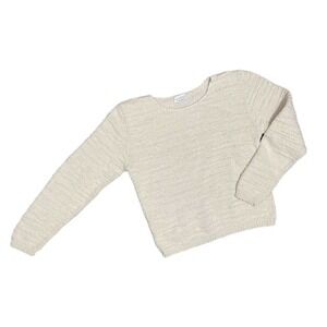 Sorbe‎ Nubby Texture Crew Neck Sweater Cream